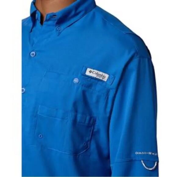 COLUMBIA PFG Tamiami II Long Sleeve Shirt in Vivid Blue, Size Small New with Tag - Picture 5 of 5